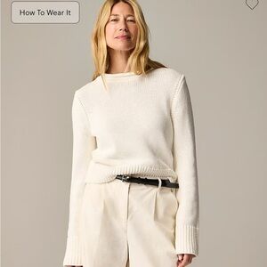 Rollneck Sweater in Ivory Size Small